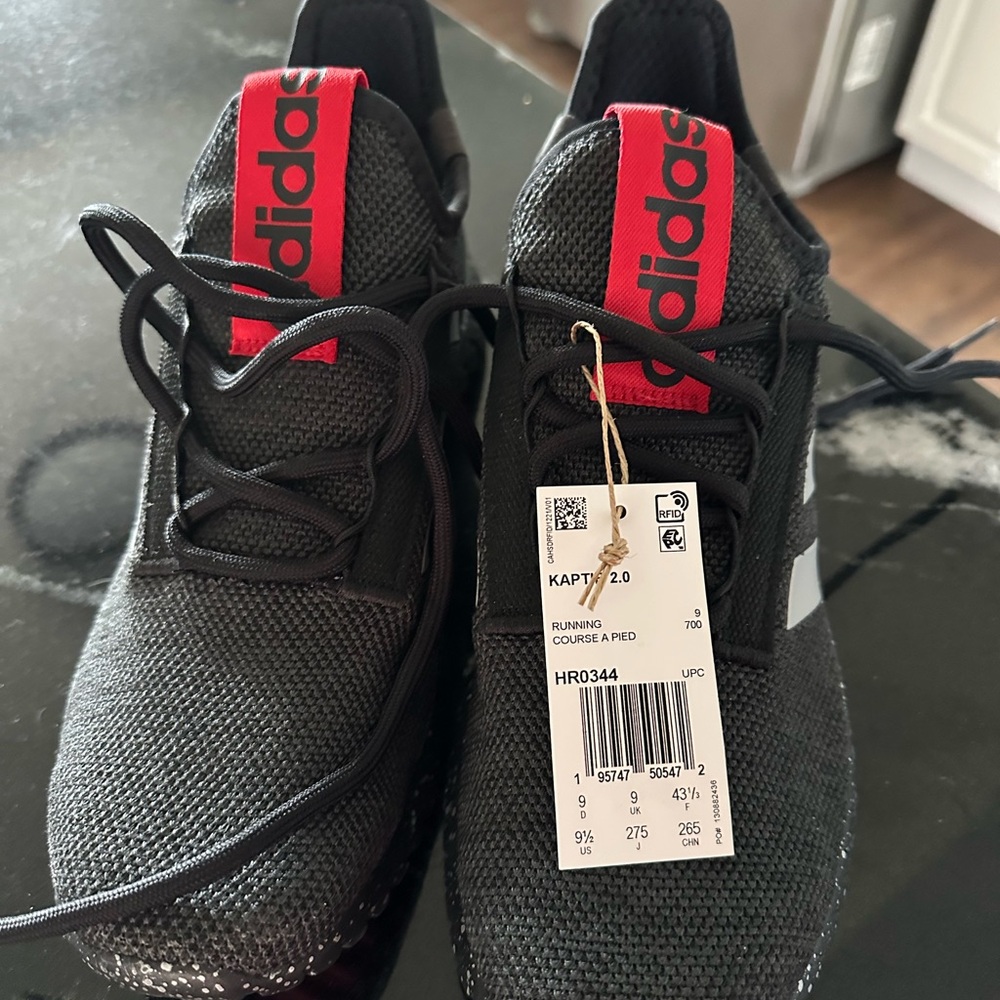 Adidas Men's Black and Red Running Shoes